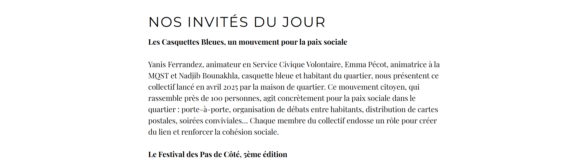 Image en premier plan